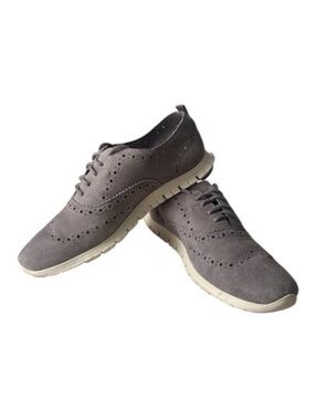 Cole Haan Zero Grand Women's Gray Suede Wingtip Sneakers